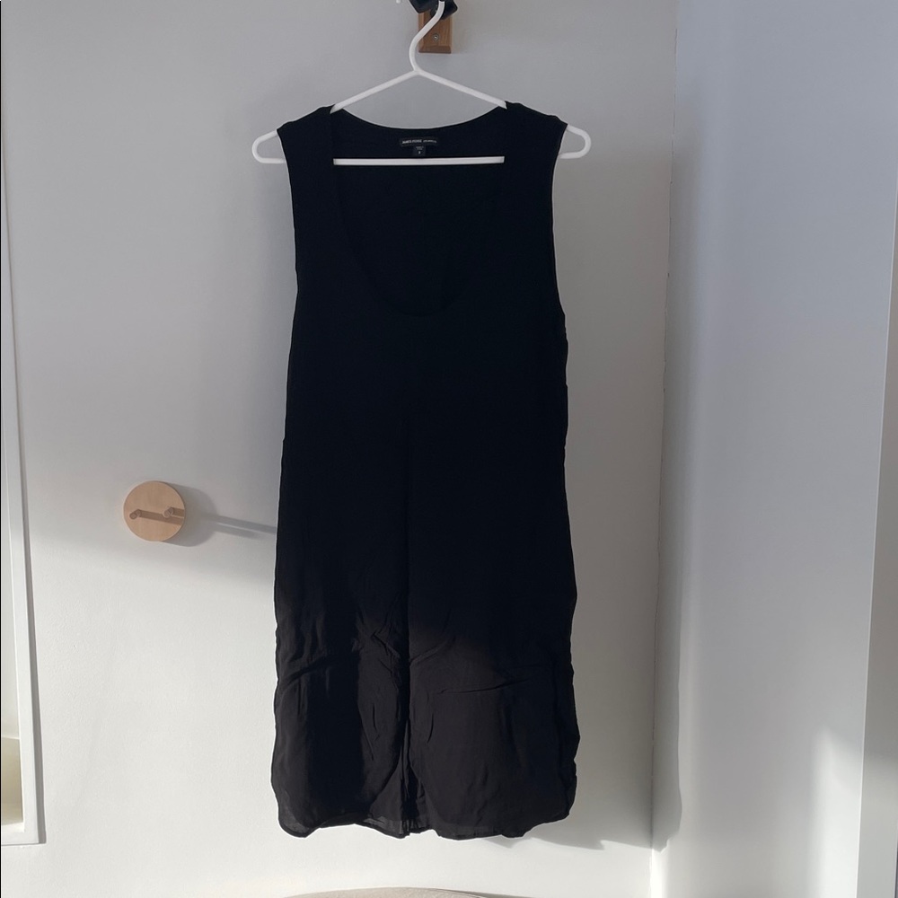 James Perse Black Flowy Midi Dress